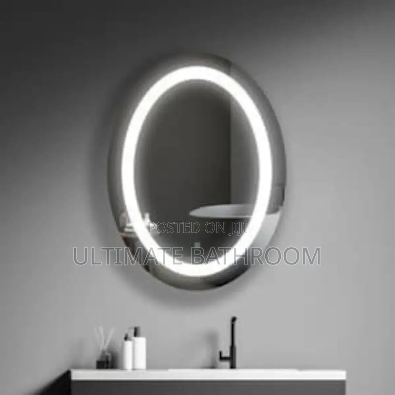Single Light Egg Design Bathroom Mirror (80x60cm)