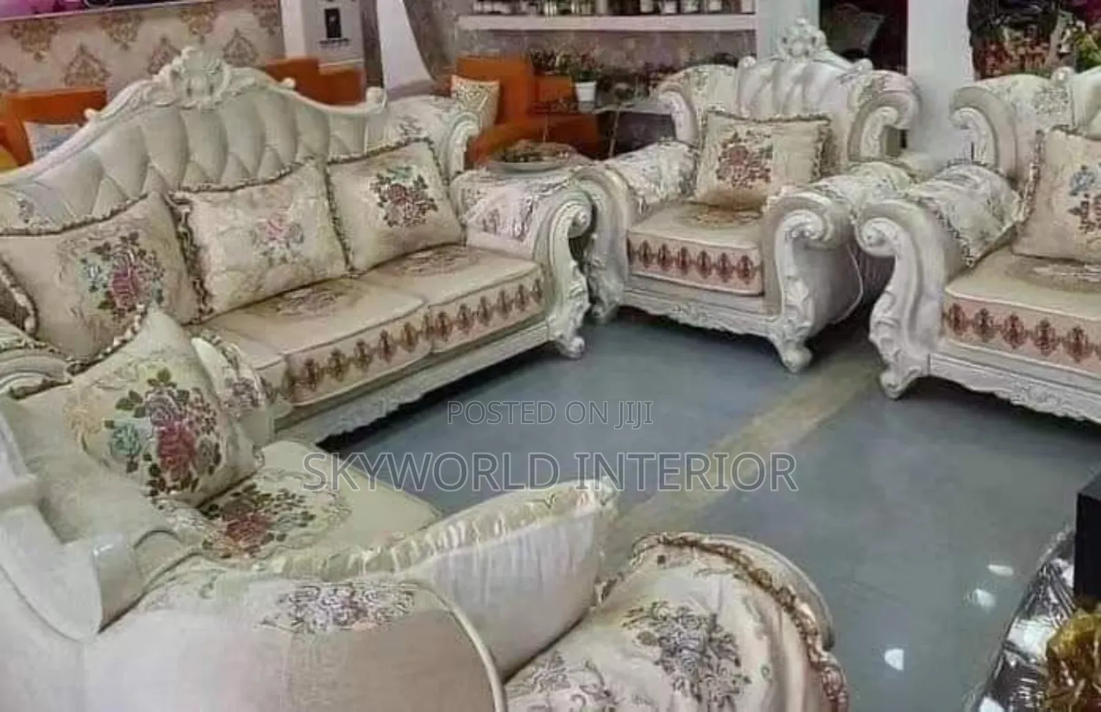 Custom Italian Sofa and Chair