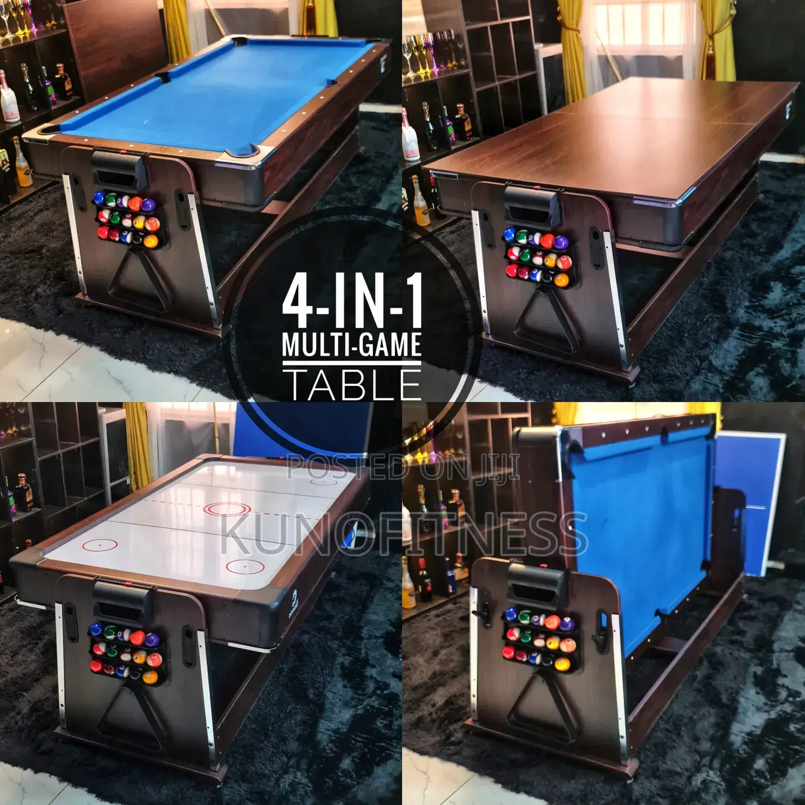 4 in 1 Combo Pool Table, Tennis Table, Air Hockey, Dining