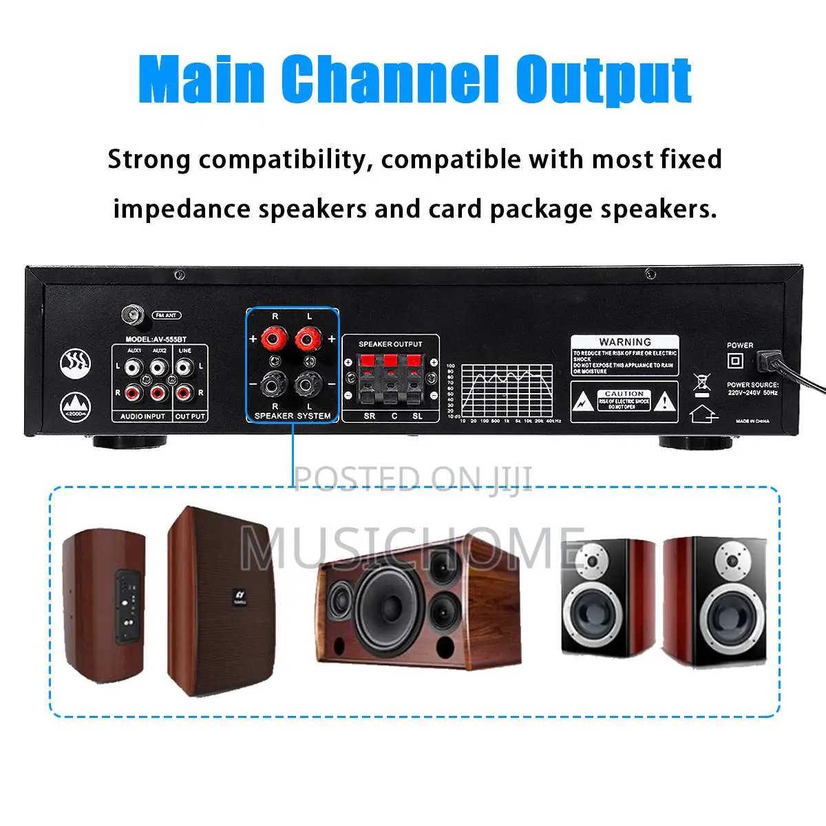 Wall Speaker Background System Bluetooth Amplifier With USB