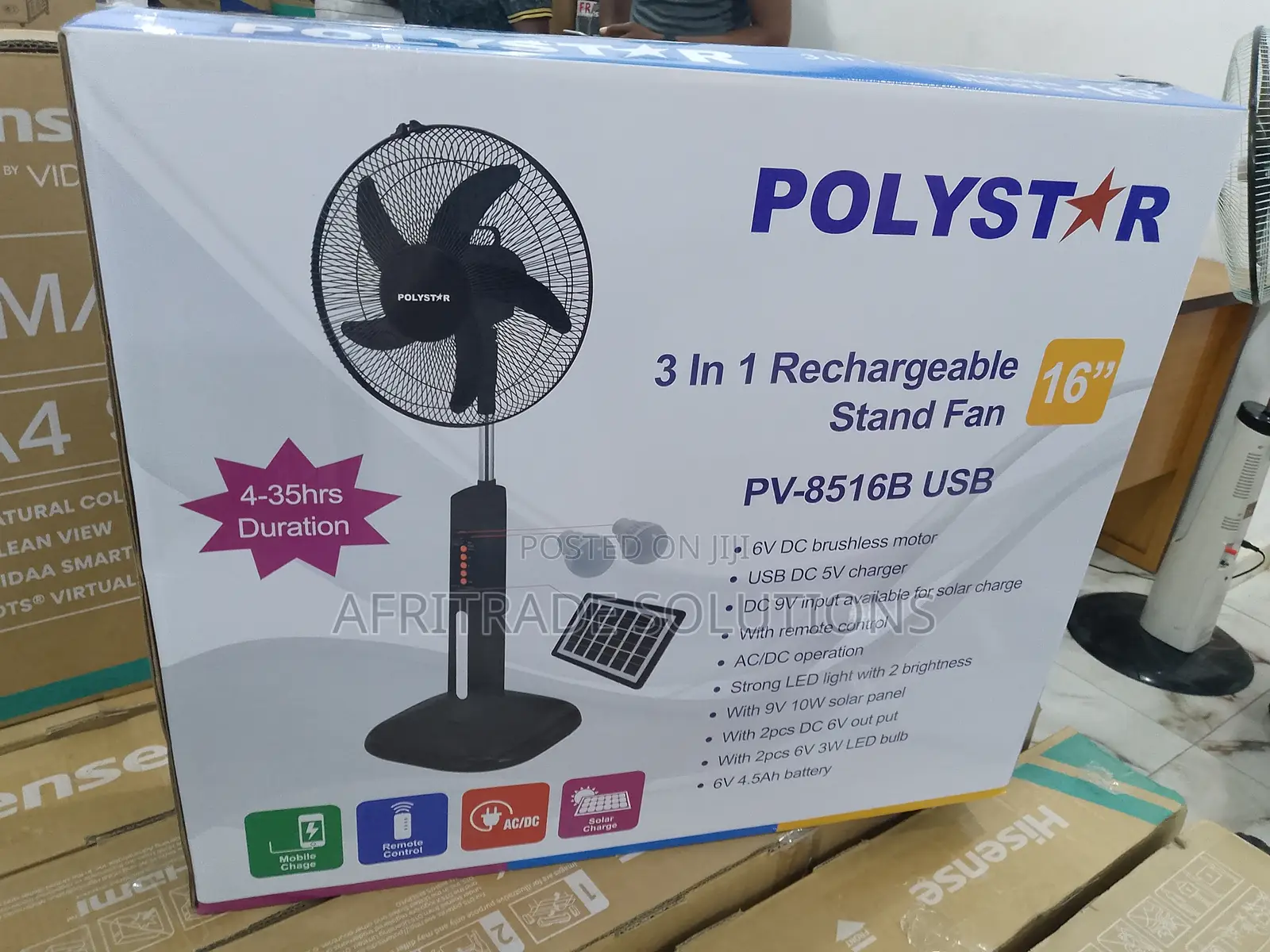 Huge Discount Polystar 3in1 Rechargeable Fan