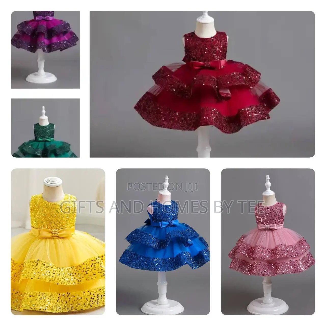 Classic Sequined Girls Dress