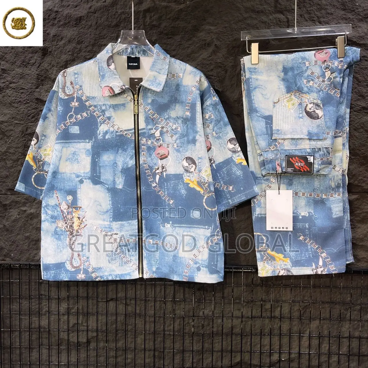 Thick Premium Denim Cropped* *Jacket Pant Combo *2xl-3xl