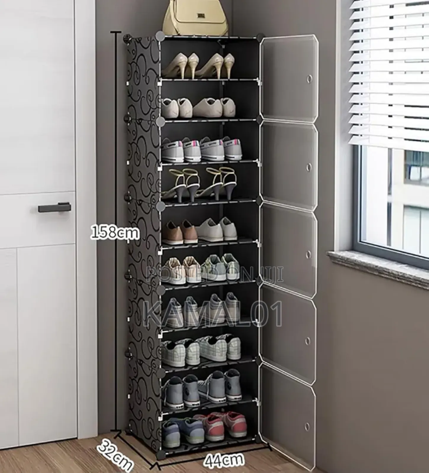 Portable Shoe Rack for Home With Door,Plastic Shoe Rack