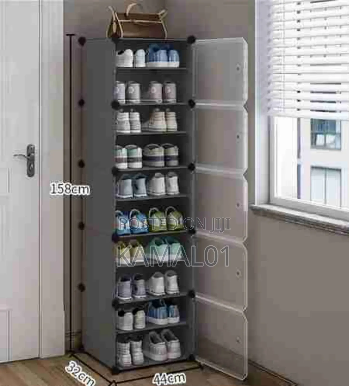 Portable Shoe Rack for Home With Door,Plastic Shoe Rack