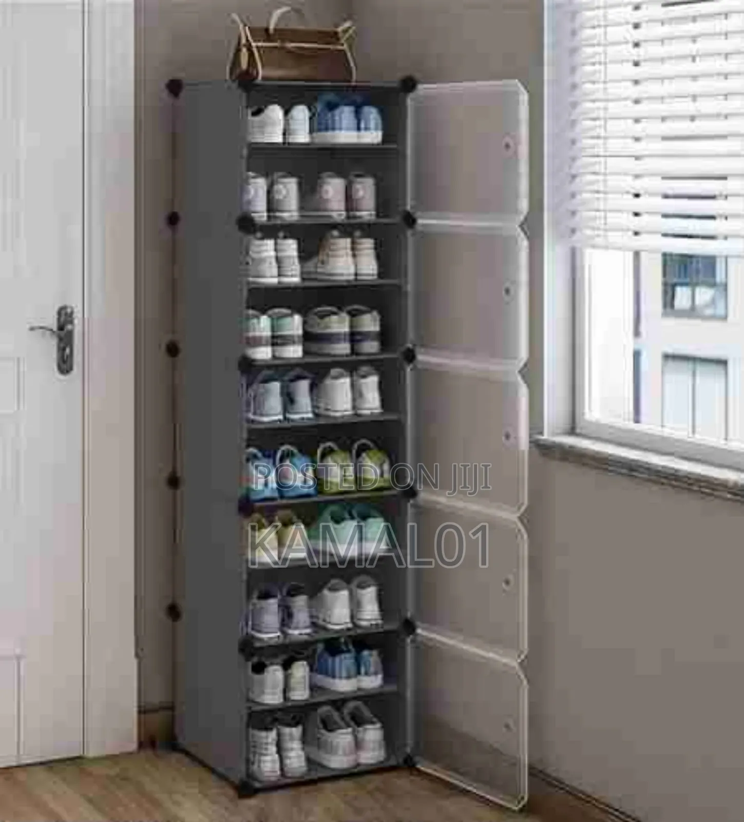 Portable Shoe Rack for Home With Door,Plastic Shoe Rack