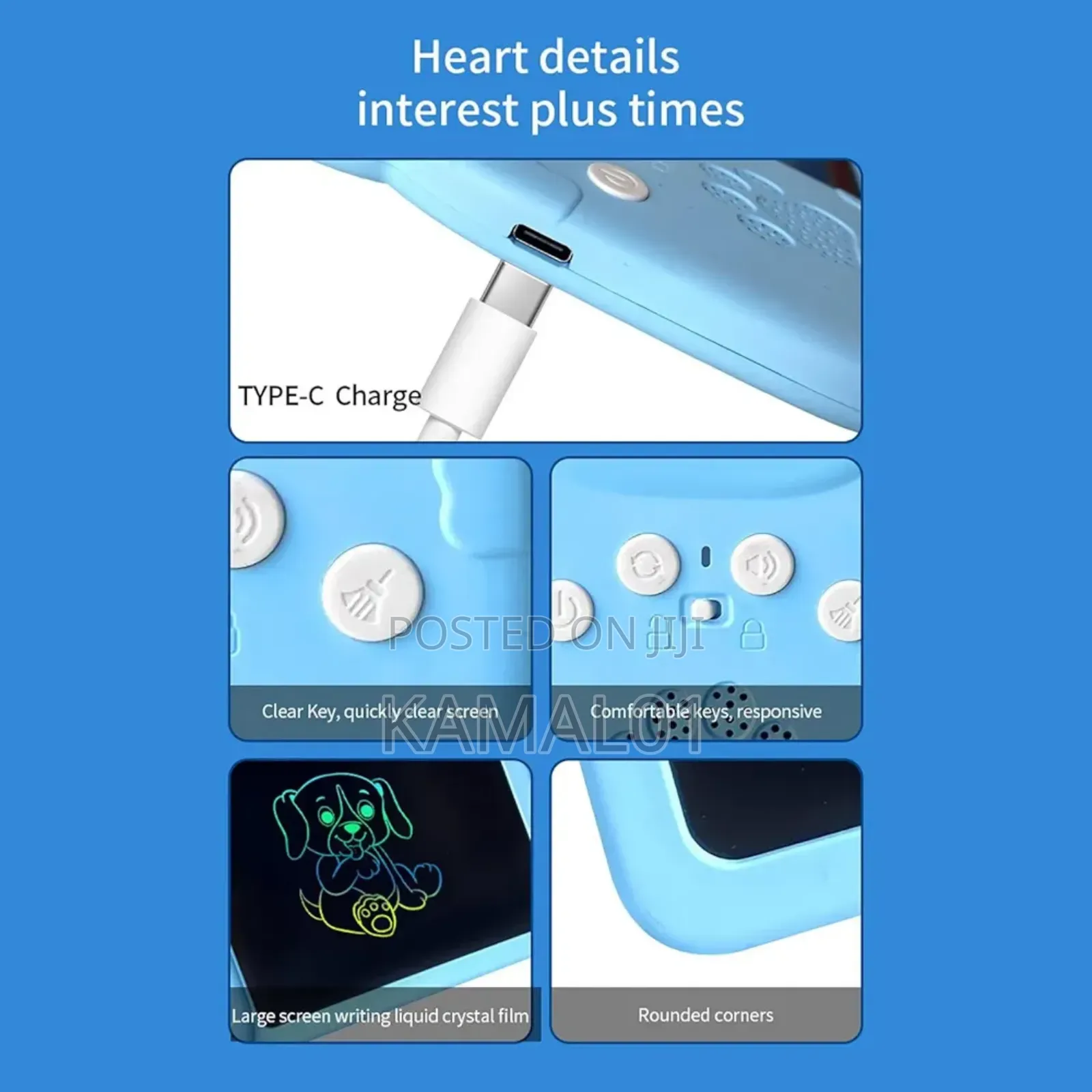 Drawing,Pad Toy,Lcd Drawing Pad,Usb Rechargeable Learnin Toy
