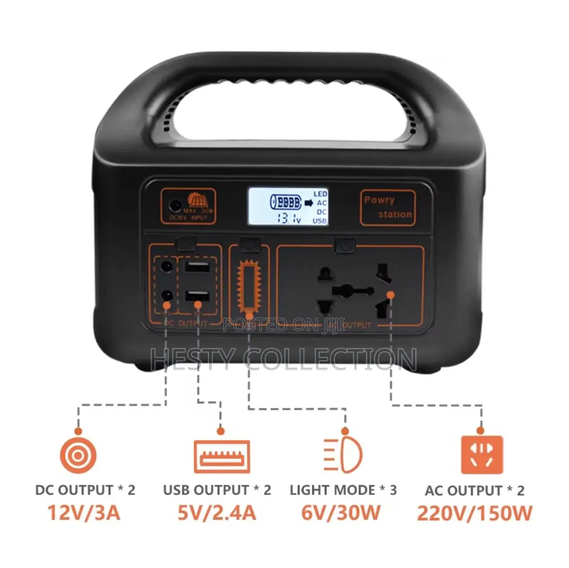 Anabash 150watts Solar Power Station Powerbank Inverter