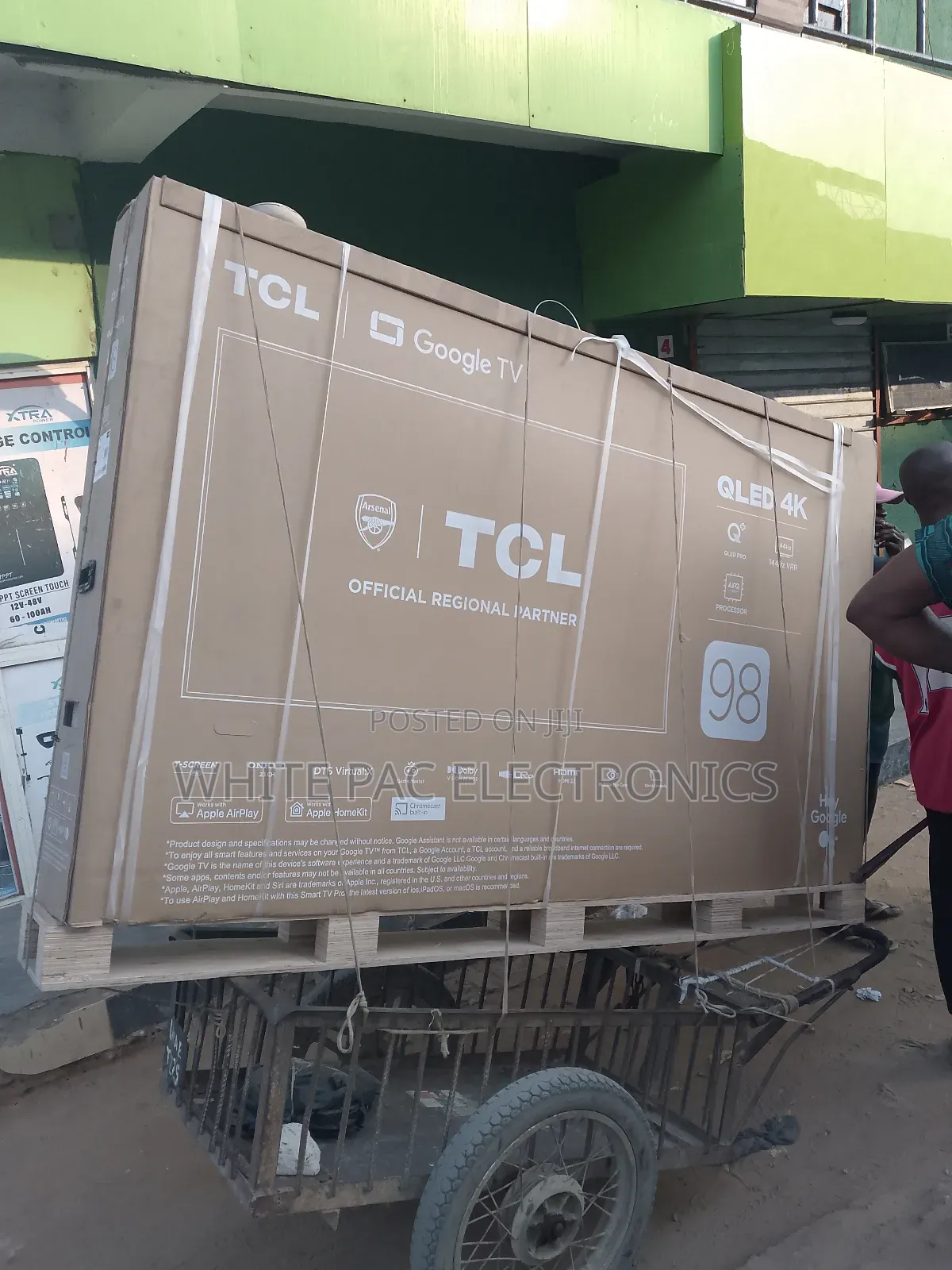 TCL Qled 98"Inch Smart Android Flameless Tv High Definition