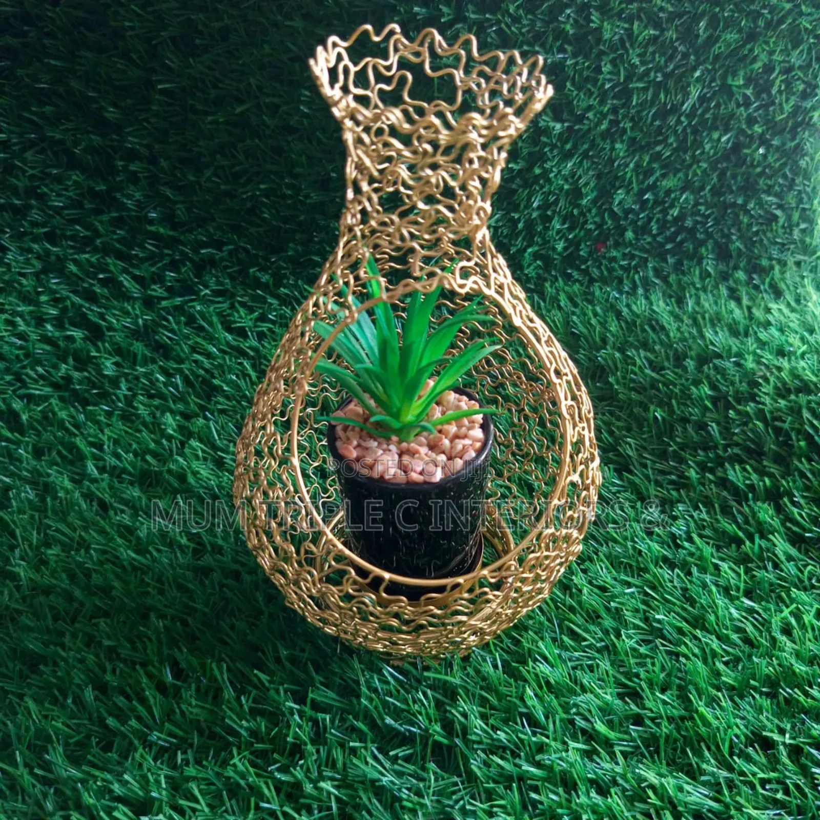 Gold Flower With Vase