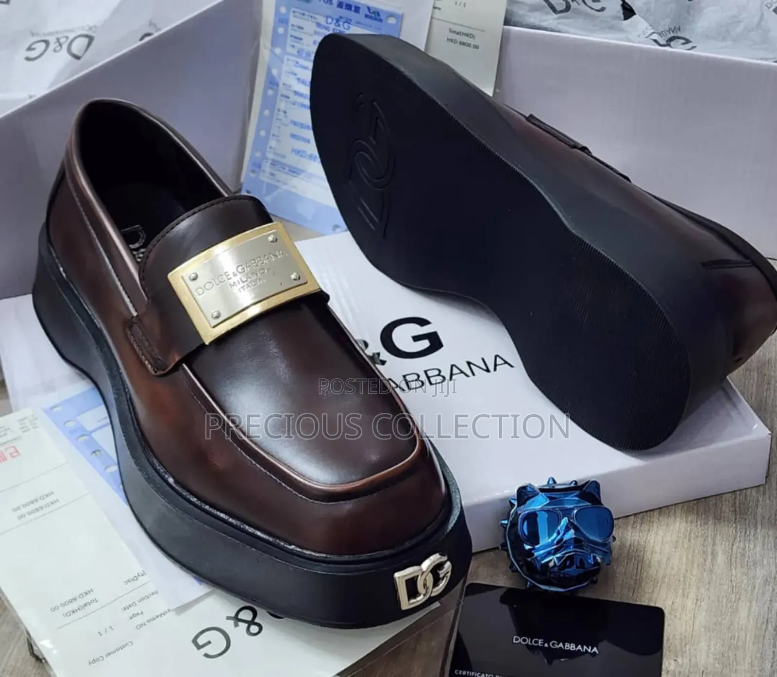 Men's D G Glossy/Matte Leather Shoes
