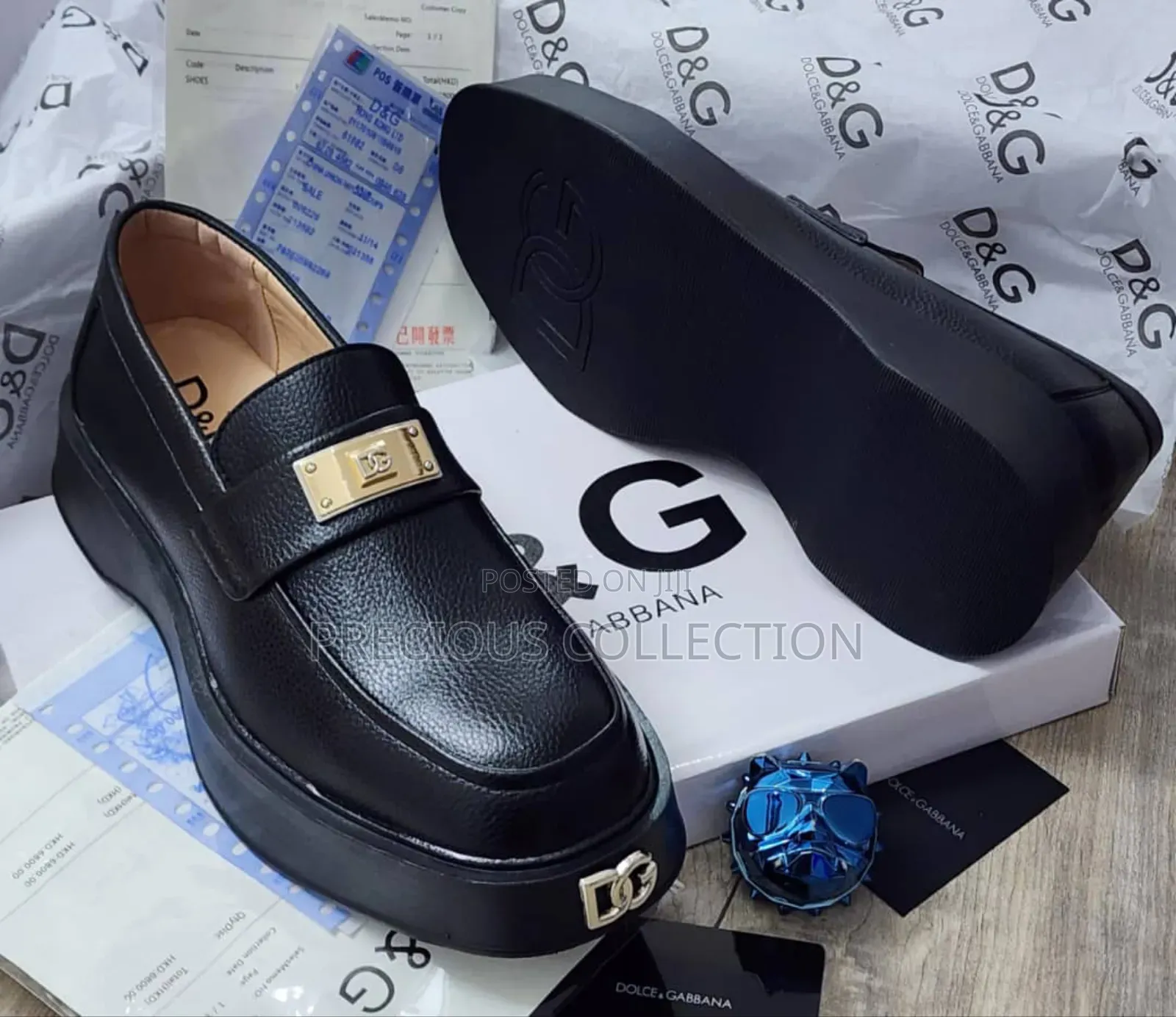 Men's D G Glossy/Matte Leather Shoes