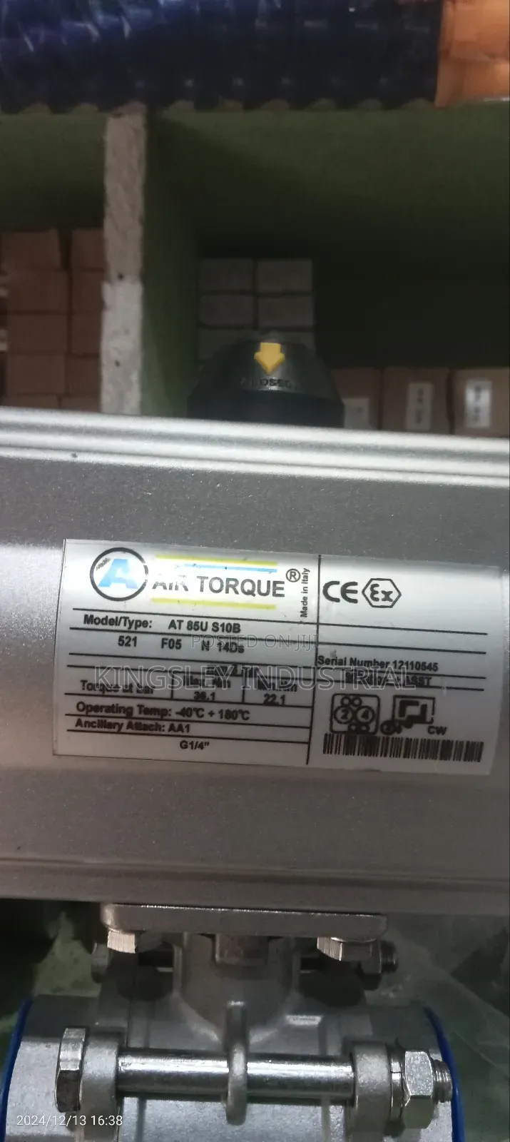 Pneumatic Actuator Ball Valve 11⁄2 Inches