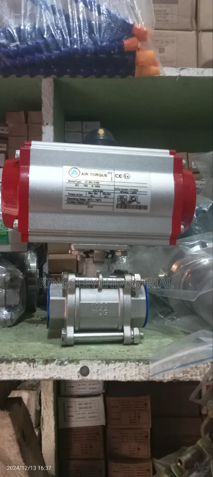 Pneumatic Actuator Ball Valve 11⁄2 Inches