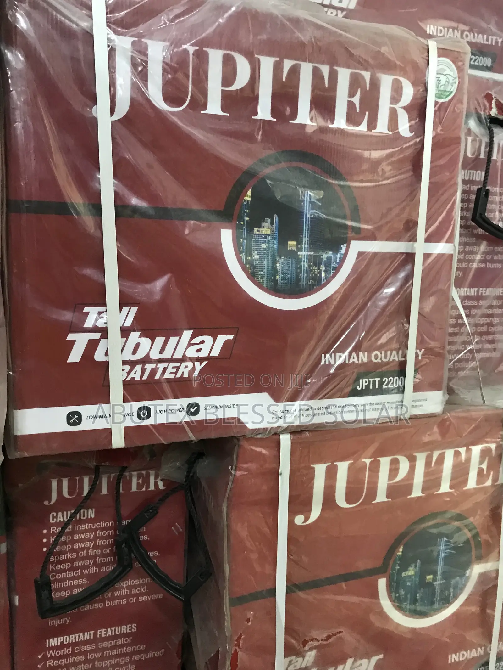 220ah 12v Jupiter Tall Tubular Solar Battery