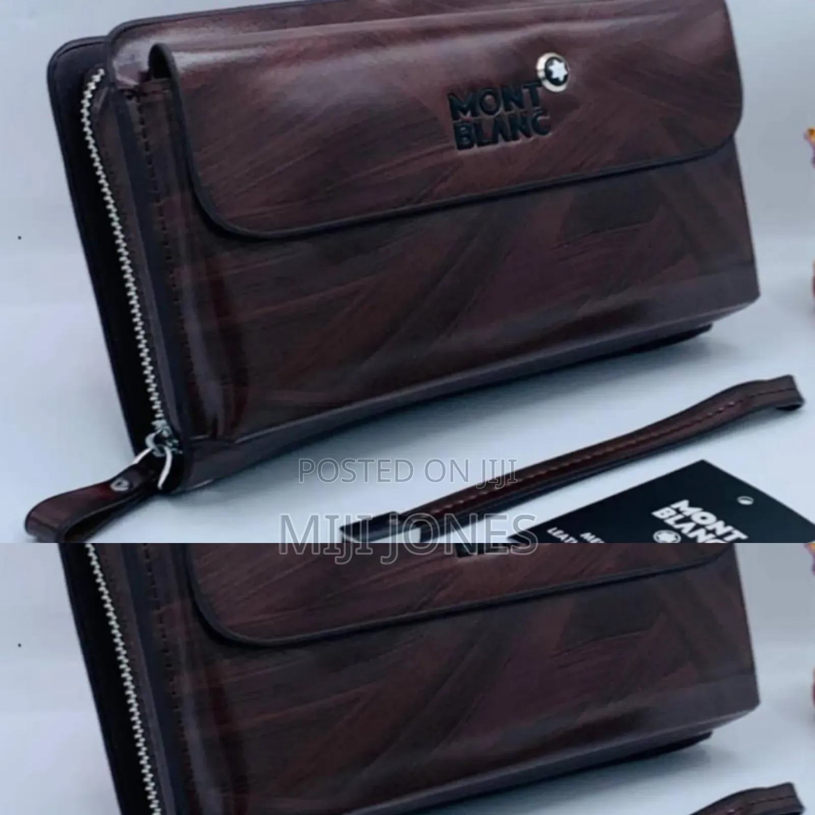 Genuine Smooth Leather Men Crested Purse