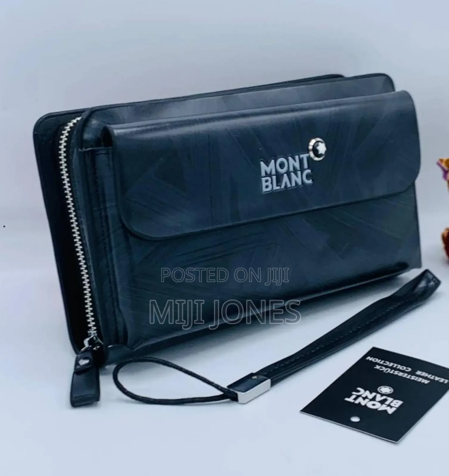 Genuine Smooth Leather Men Crested Purse