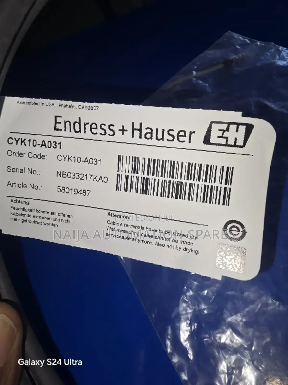 Endress Digital Measuring Cable CYK10 | CYK10-A031