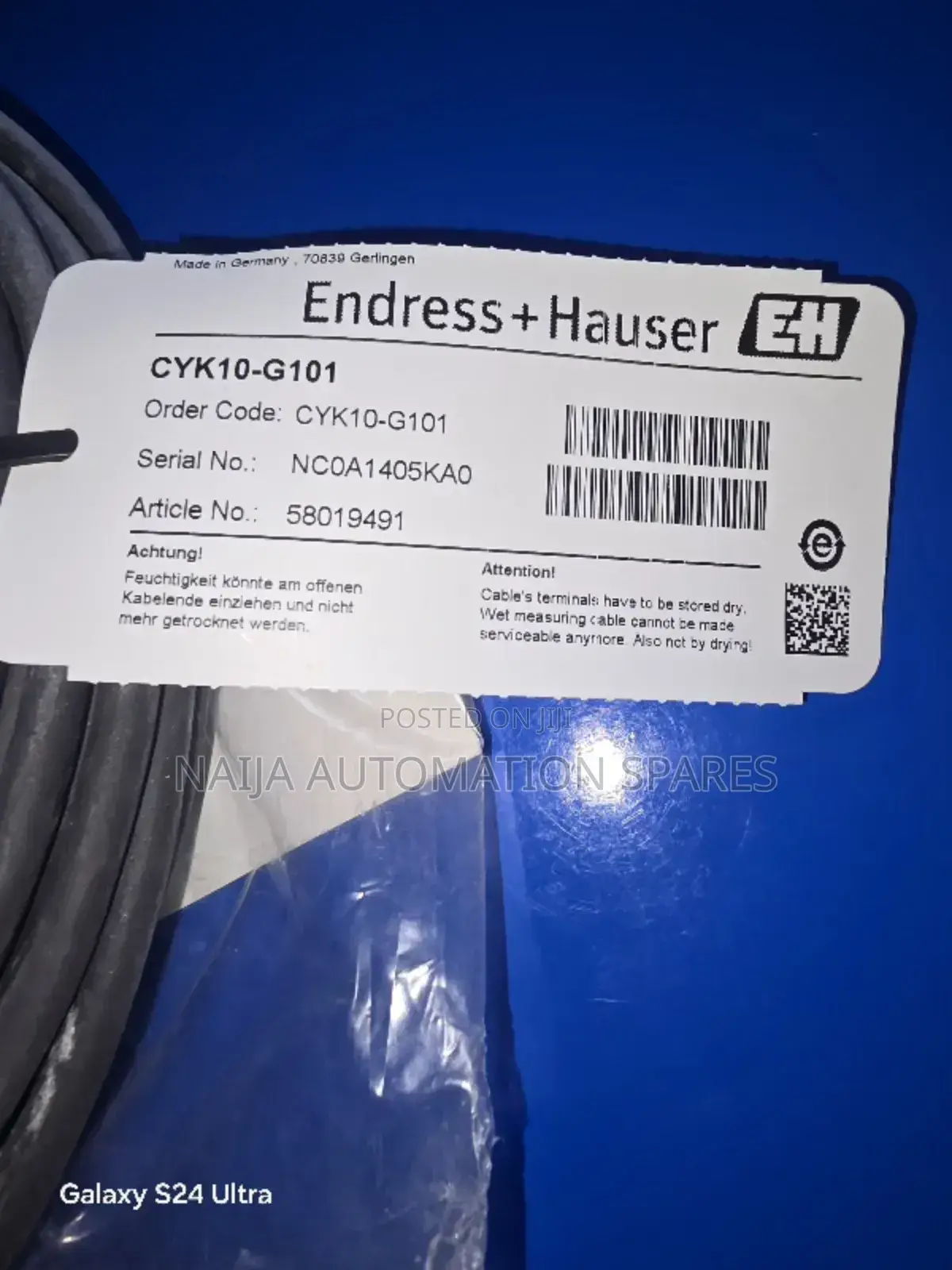 Endress Digital Measuring Cable CYK10 | CYK10-G101