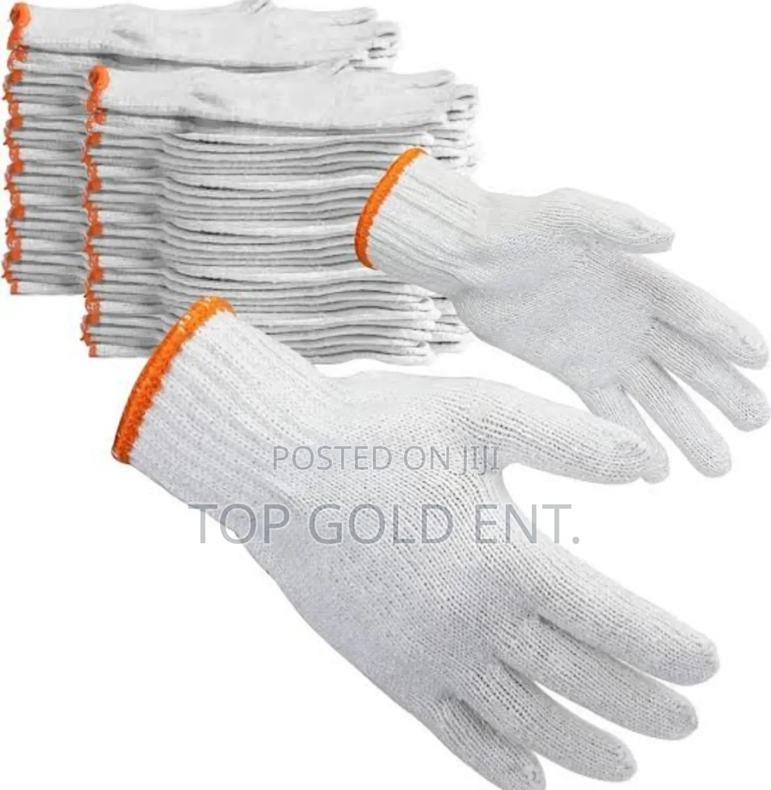 White/Black Cotton Gloves. (Dozen)