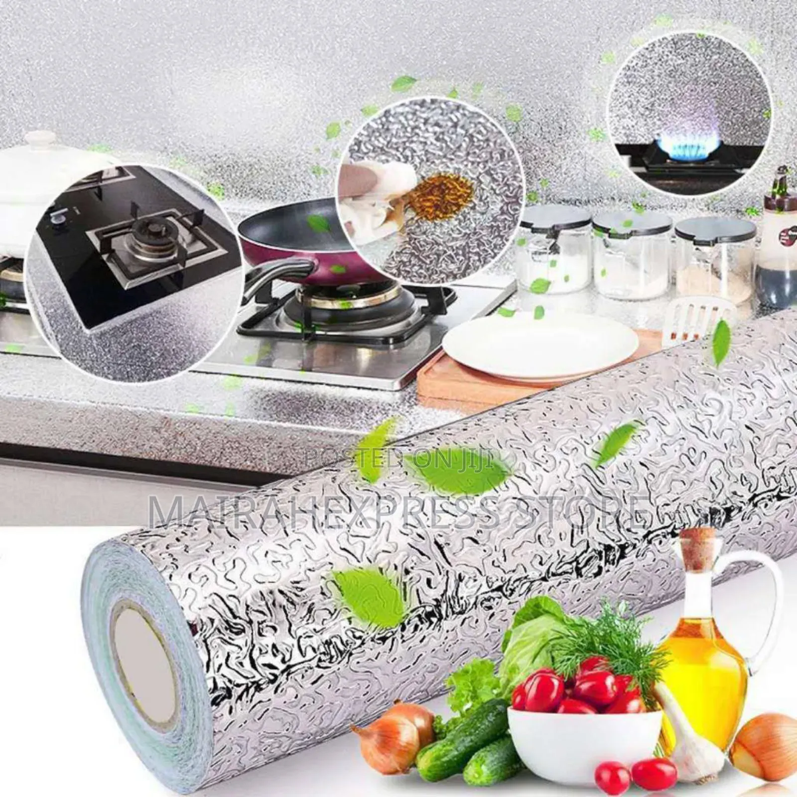 Kitchen Cabinet Foil Sticker - Silver