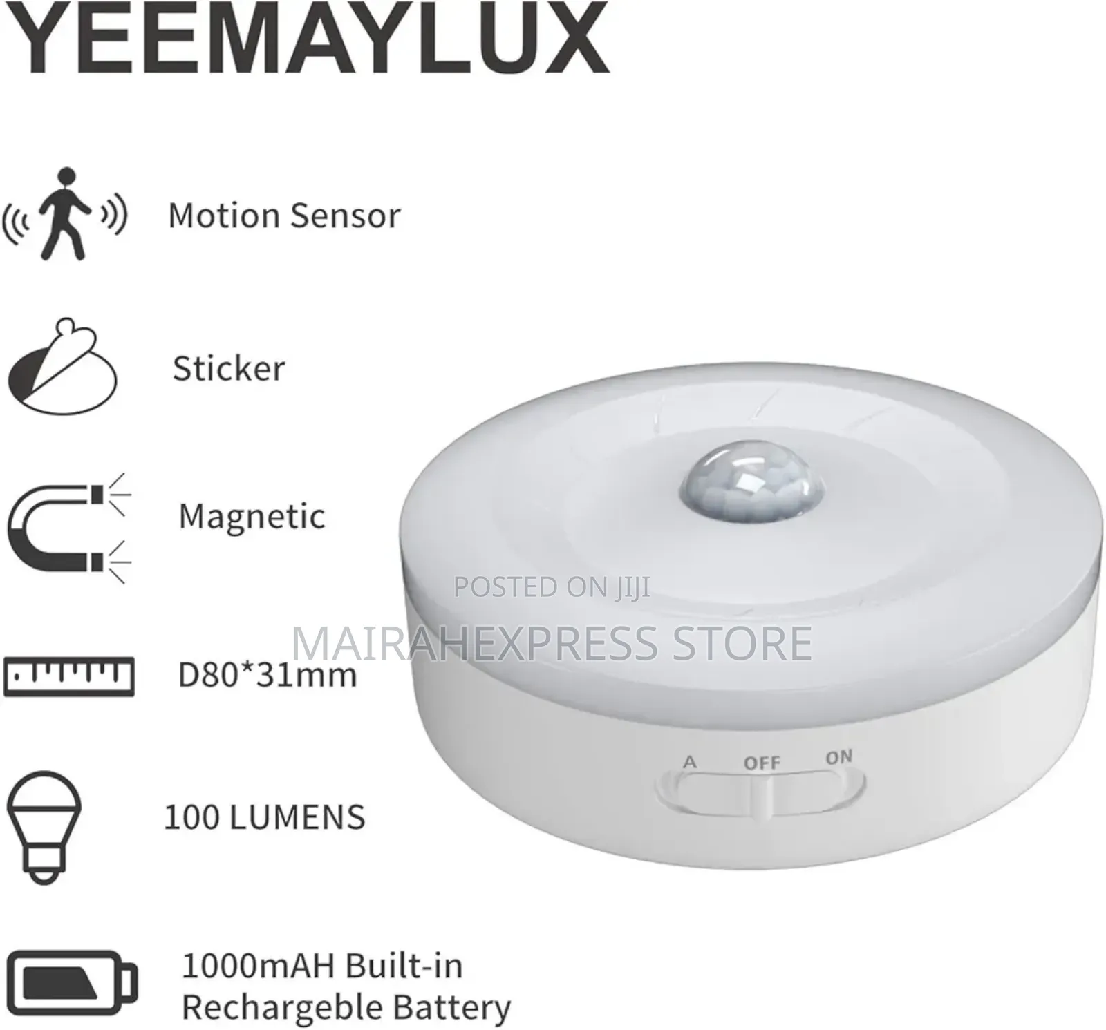Rechargeable (Sensor Detector) Induction Lamp With Switch