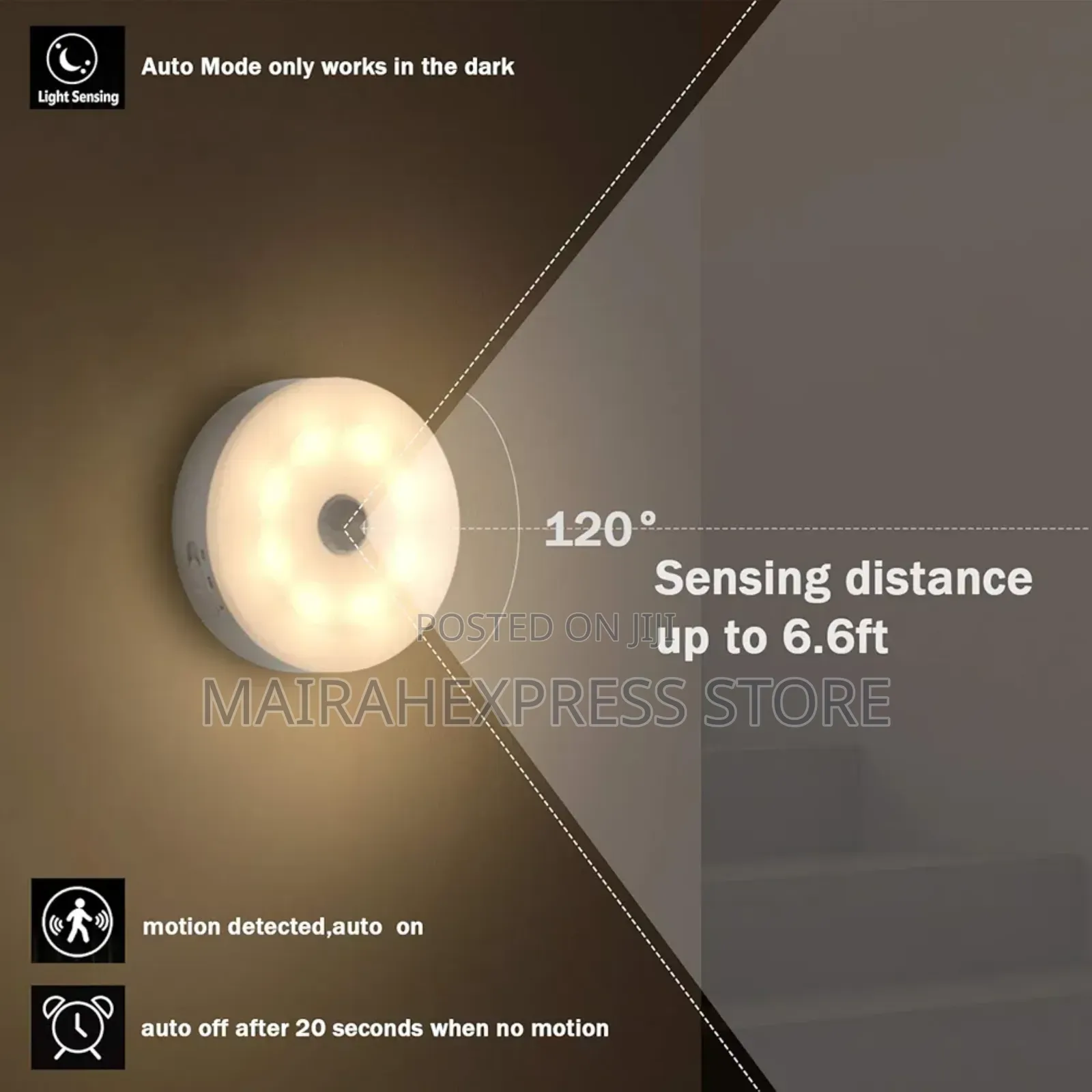 Rechargeable (Sensor Detector) Induction Lamp With Switch