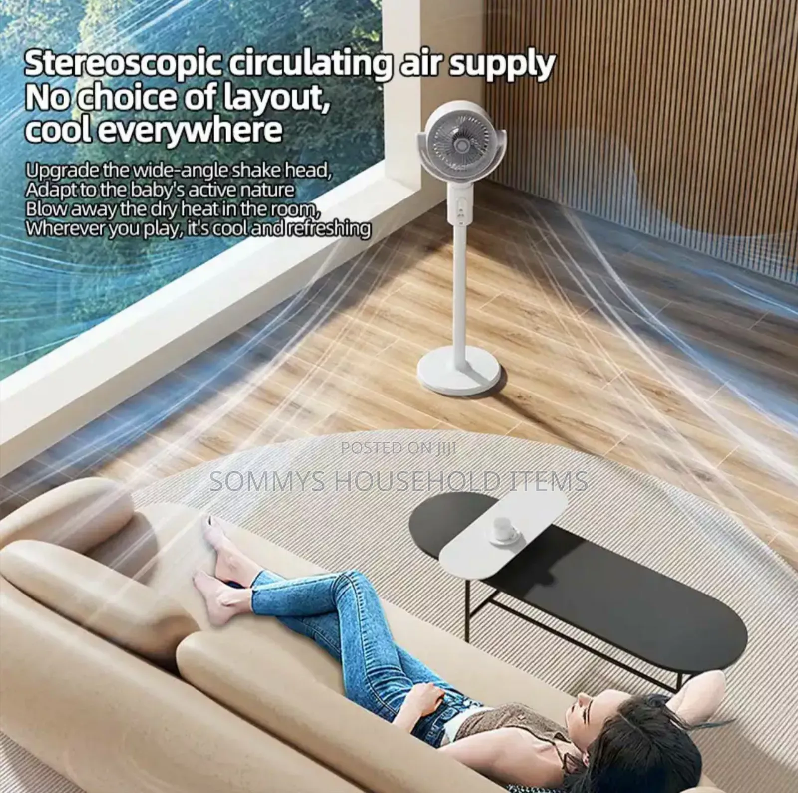 Adjustable Rechargeable Fan With Remote Control