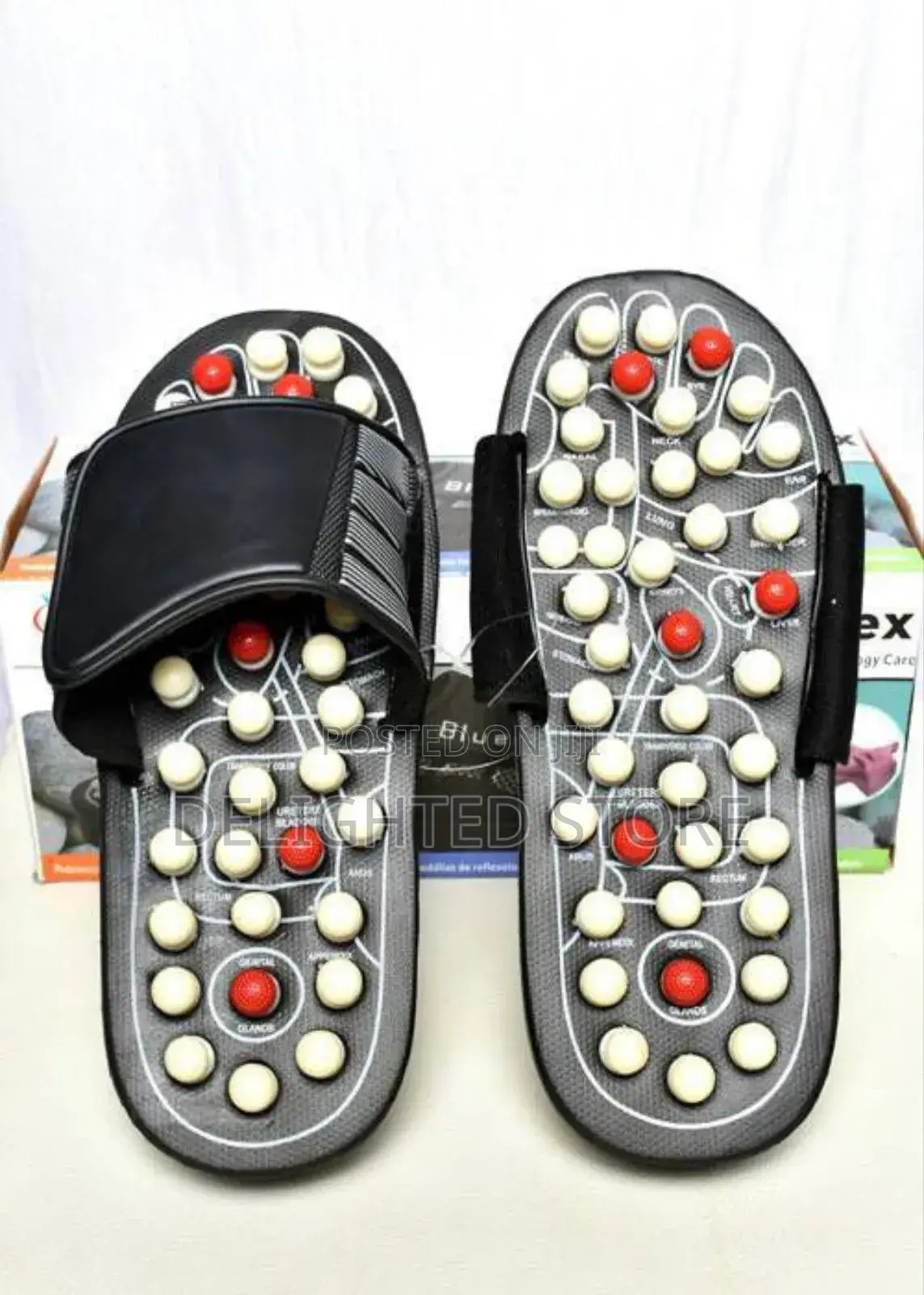 Foot Reflex Accupuncture Massage Slippers(Sizes 38-45)