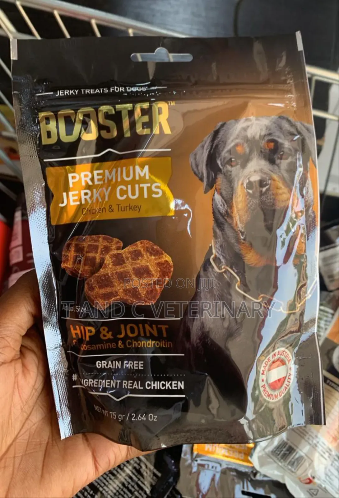 Booster Premium Jerky Cuts Dog Treat Snacks 75g