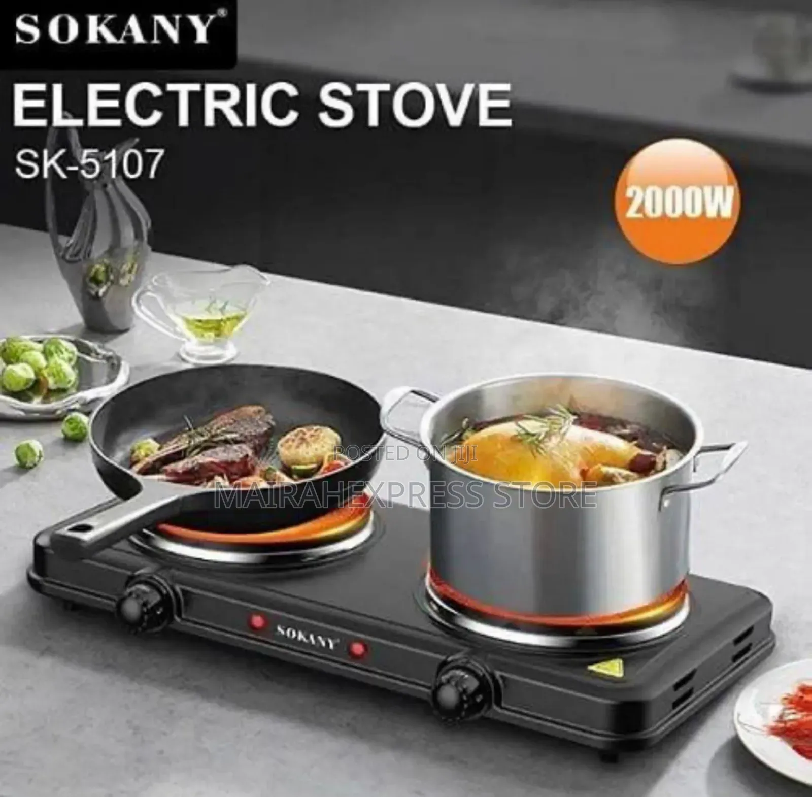 Flat 5 Gear Temperature Adjustment Electric Stove/Hot Plate