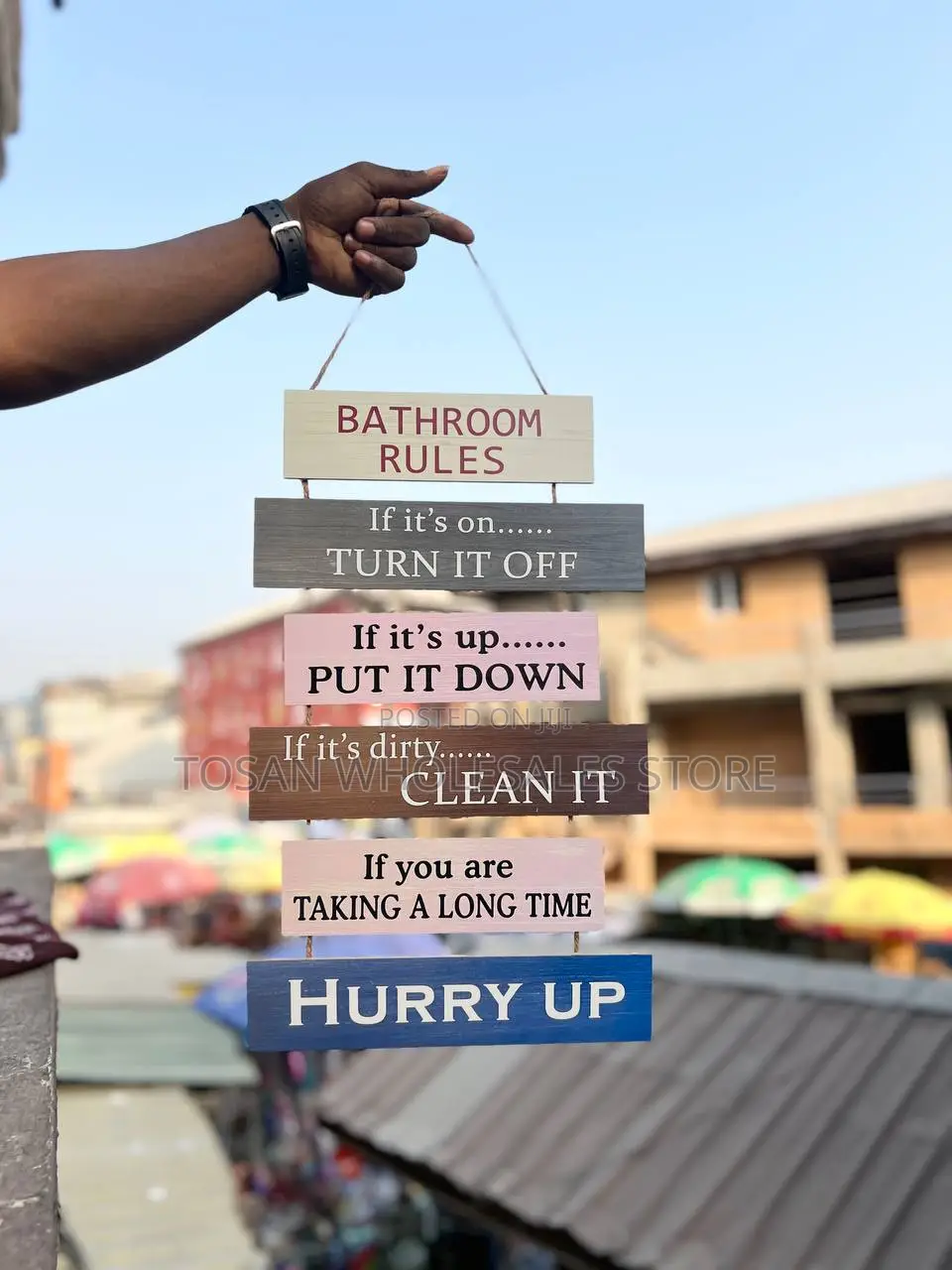 Bathroom Rules Plaque