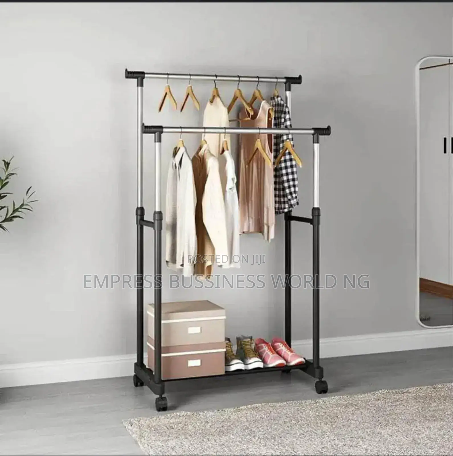 Double Big Poles Clothes Hanger