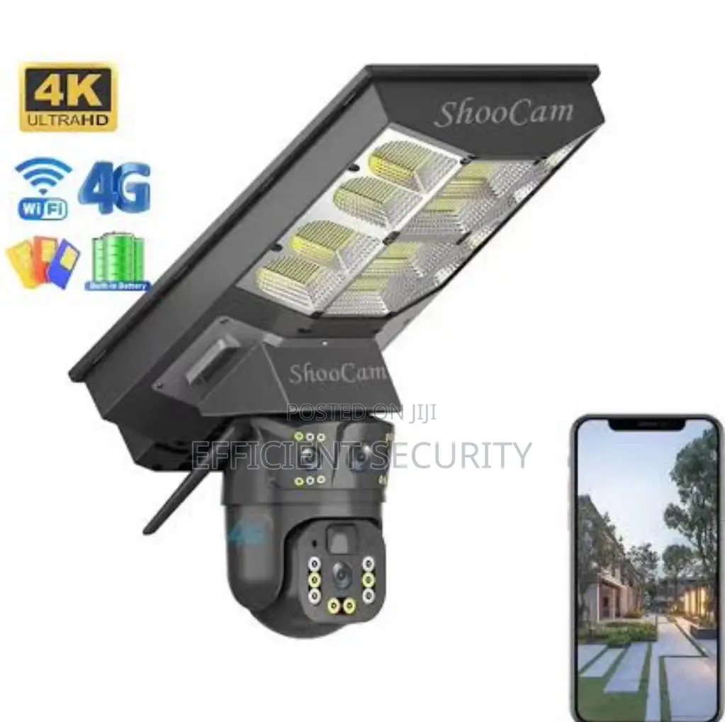 Solar Streetlight 8mp V380pro Ai PTZ Dual Lens Camera