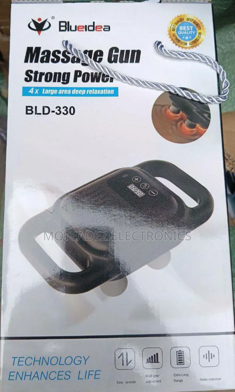 Blueidea Strong Power 4 Head Deep Muscle Relief Massage Gun