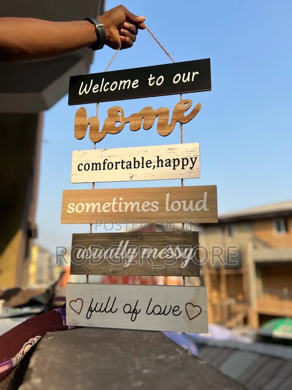 WELCOME TO OUR HOME . Wooden Write Up Decor .