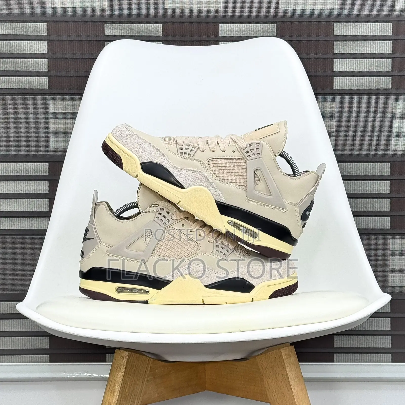Original a Ma Maniere X Air Jordan 4 Retro Fossil Stone SNKS
