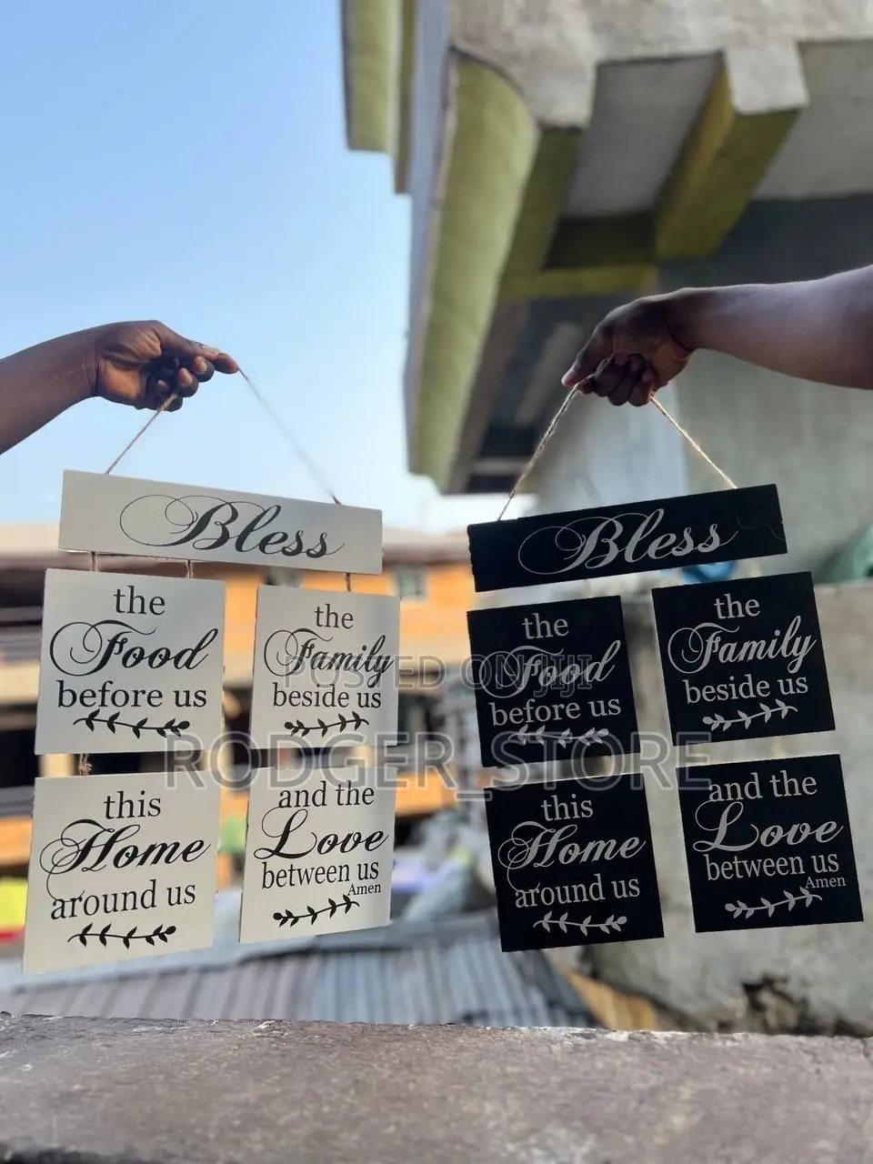 BLESS WALL PLAQUE . Wooden Write Up Decor .