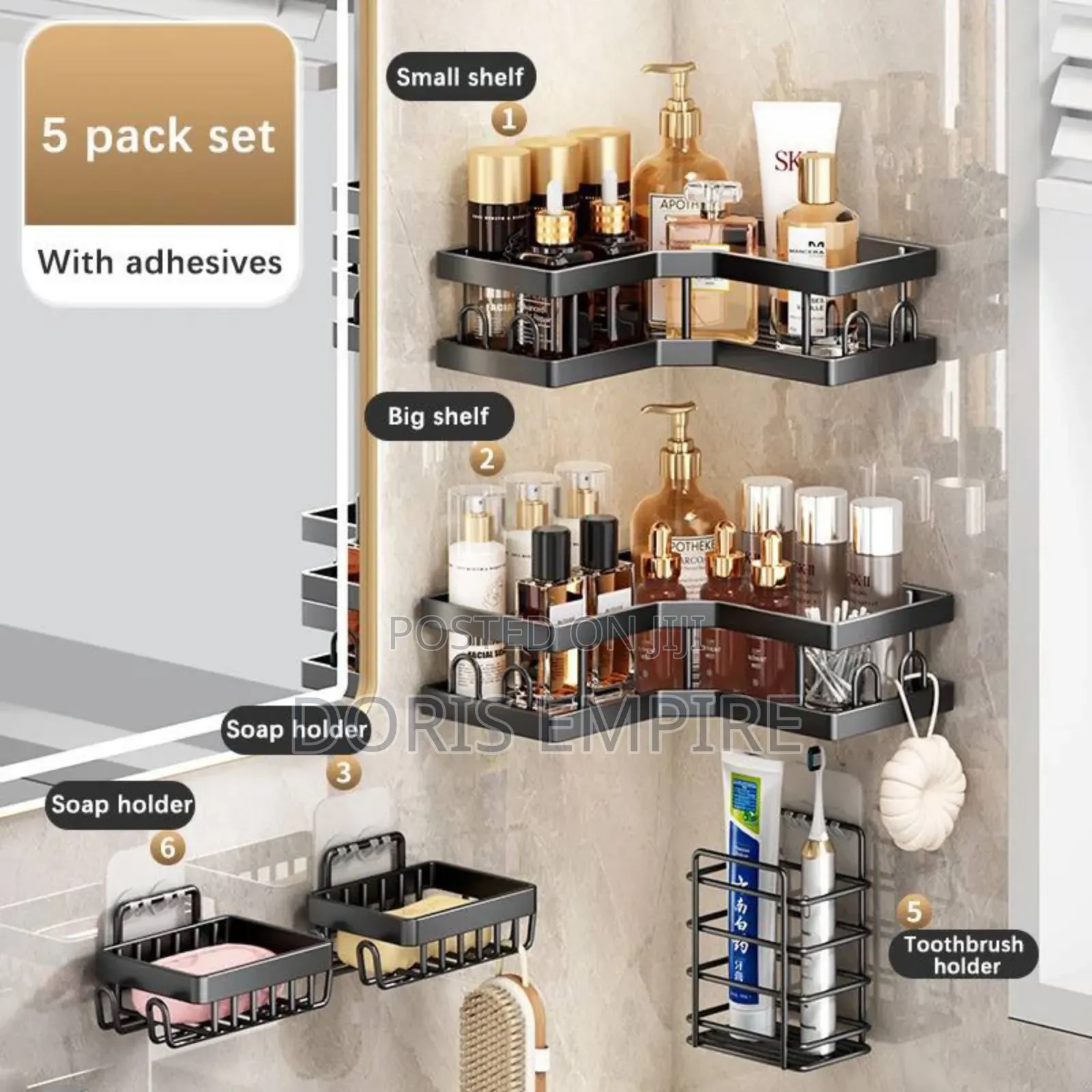 Qaulity Bathroom Shelf Organiser Set of 5 Available