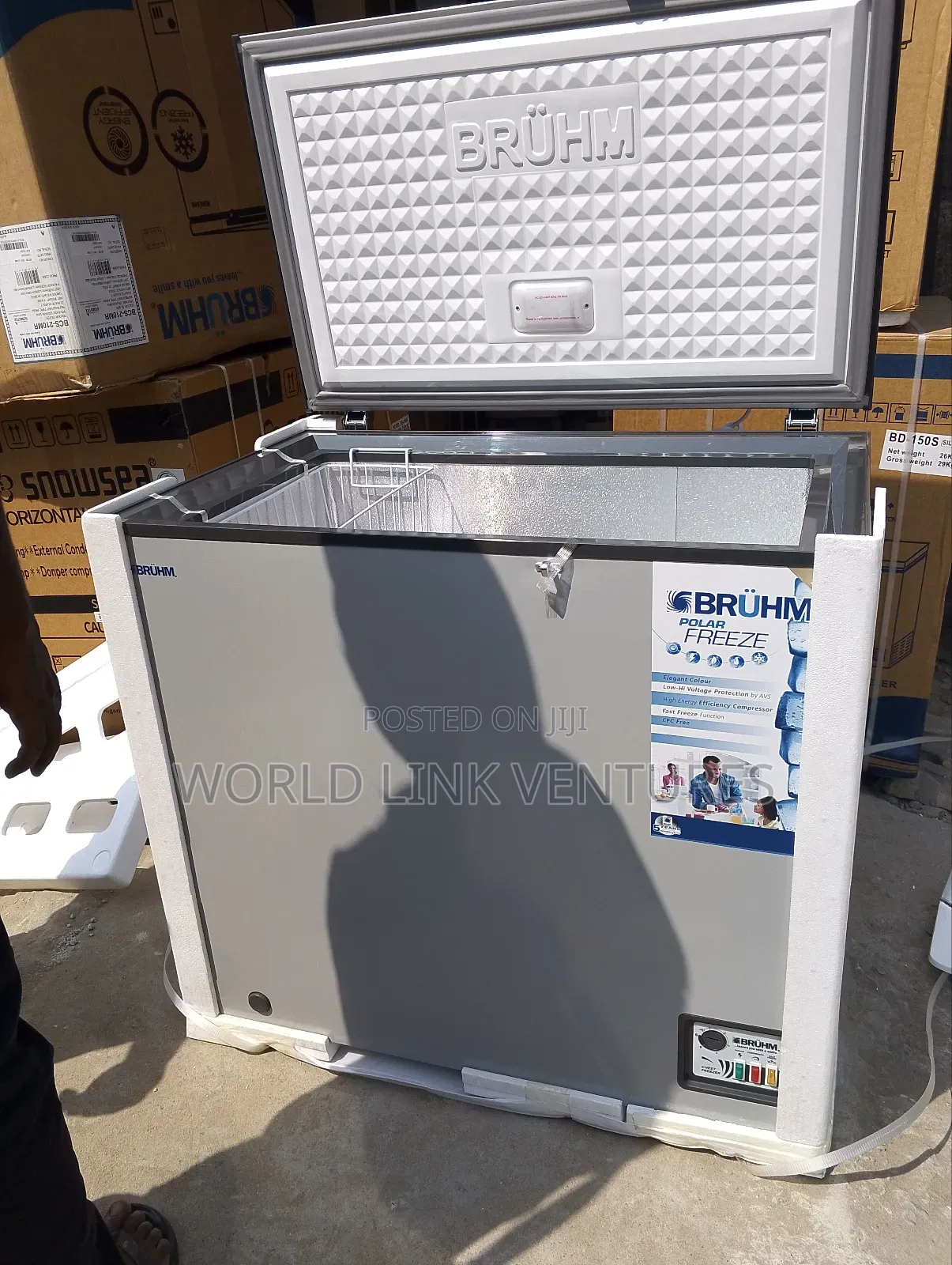 Bruhm Chests Freezer Model 201l Whit Inner Light Warranty