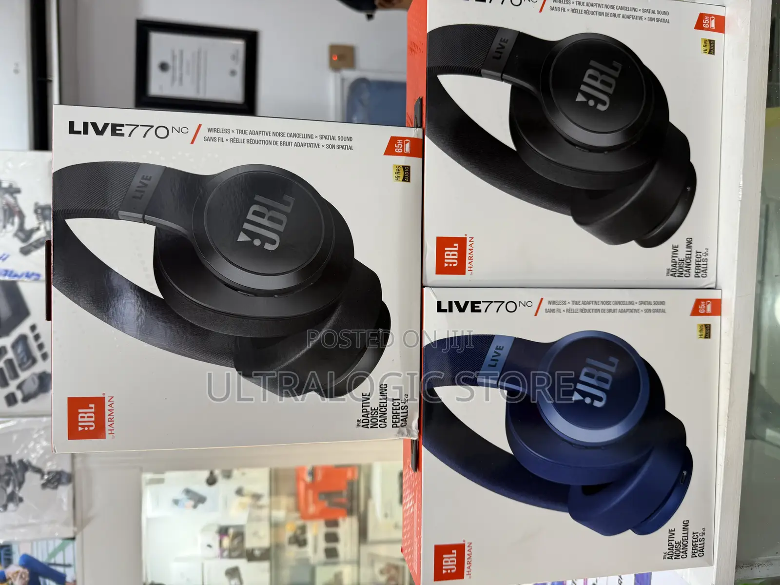 JBL Live 770 NC Over-Ear Noise-Cancelling Headphones