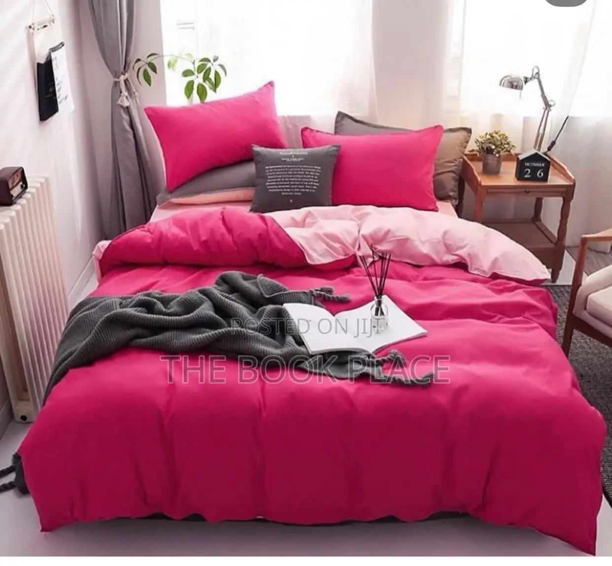 Pink Cotton Bedsheets With Duvet Set Cotton