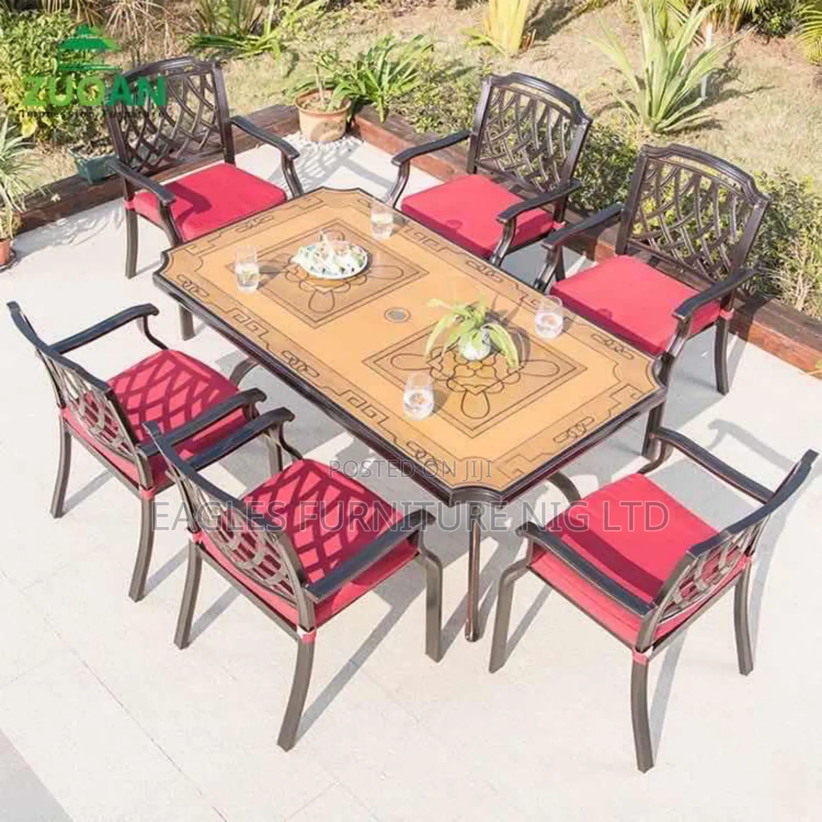 Luxury Quality 6 Seater Metal Outdoor Set.