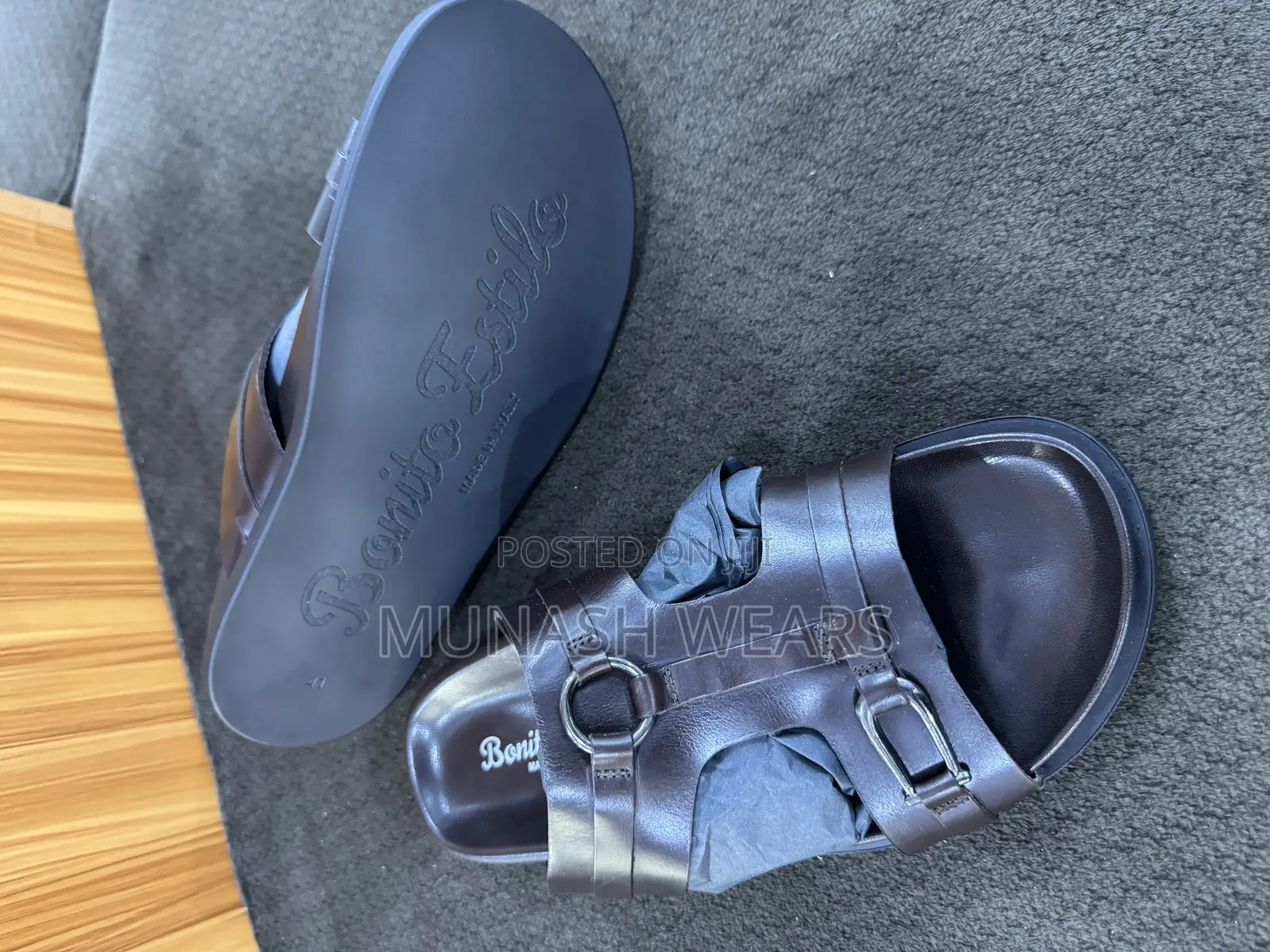 Pure Italian Original Leather Slipers for Men