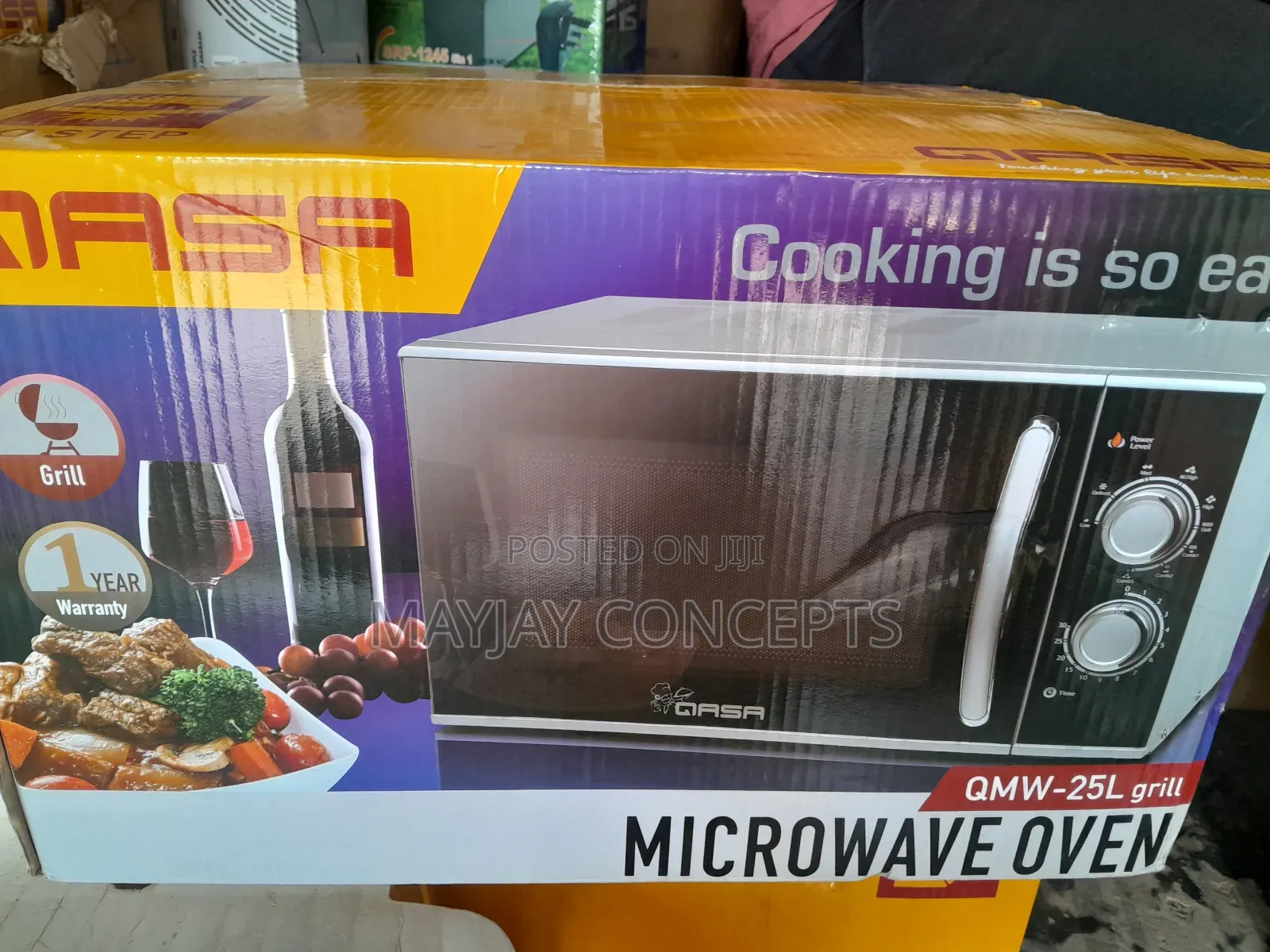 25litres Qasa Microwave Oven With Grill,Defrost and 5-Level Options