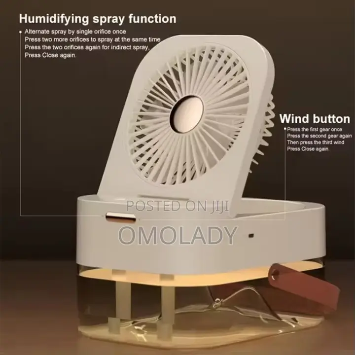 Dual Spray Night Light Spray Humidifier With Conditioner Fan
