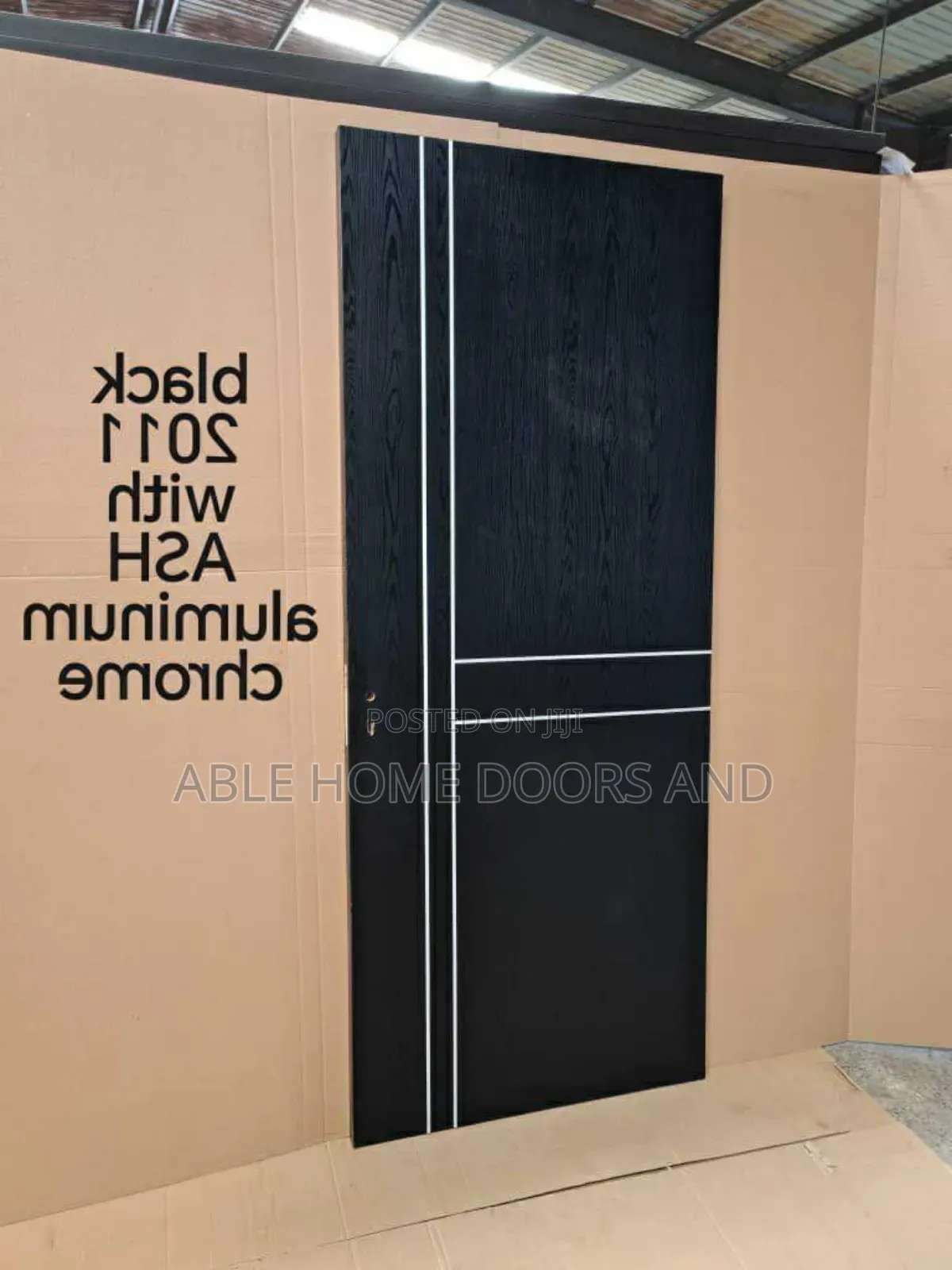 840x200 Wooden Door Black  Colour
