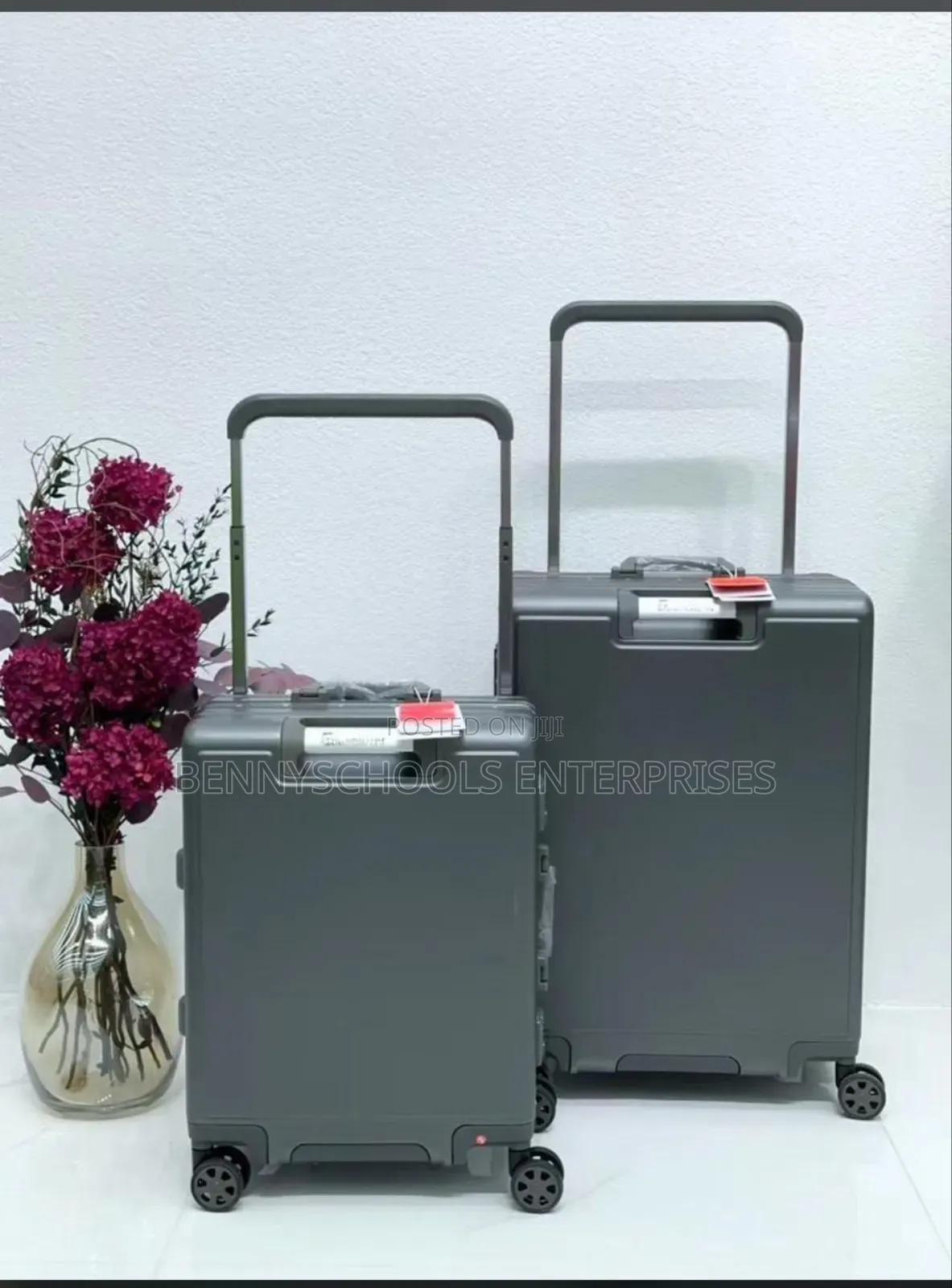 Set of 2 Wide Pole Imported Trave Luggage Boxes
