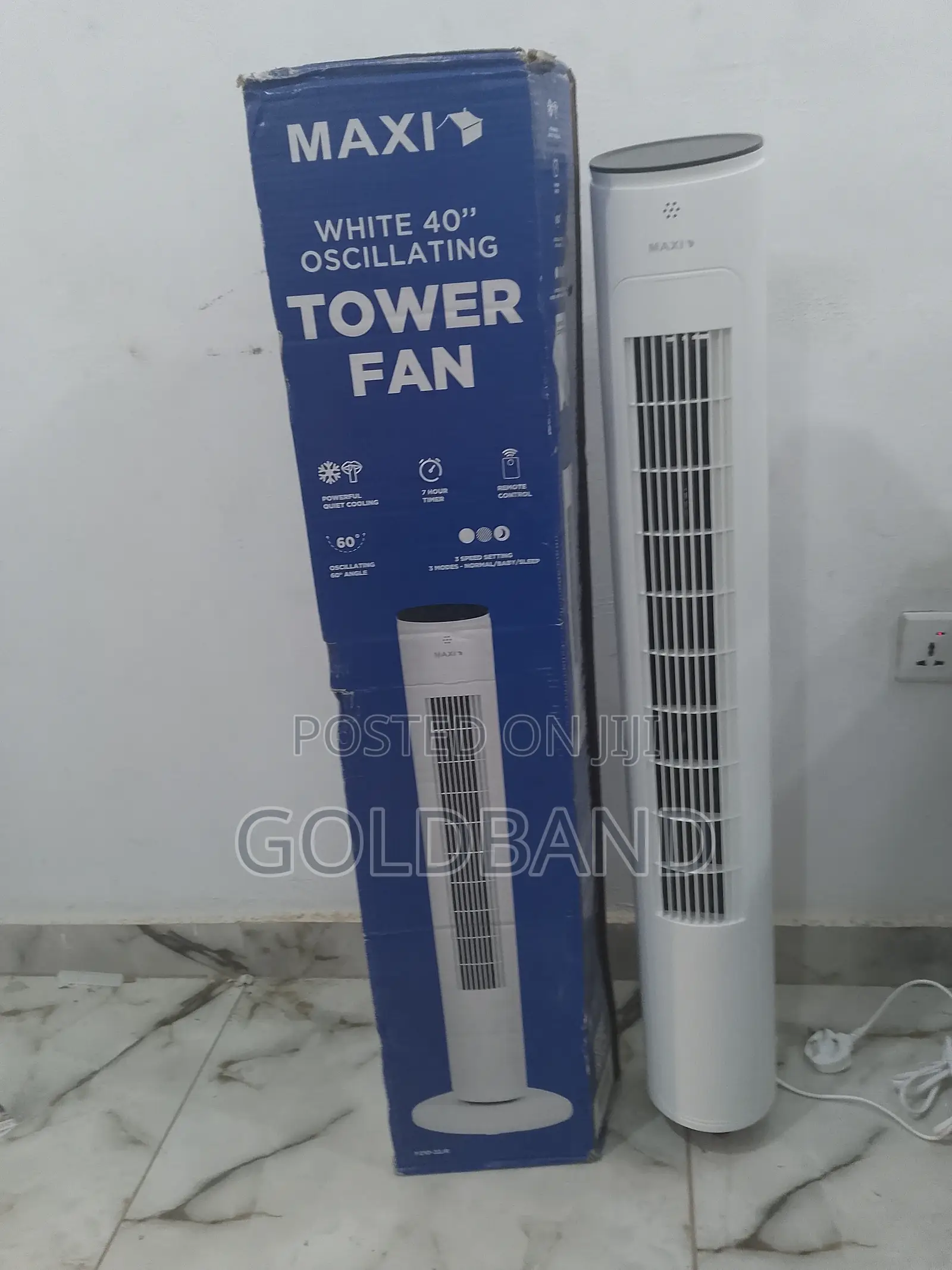 Maxi 40" Oscillating Tower Fan With Remote Control