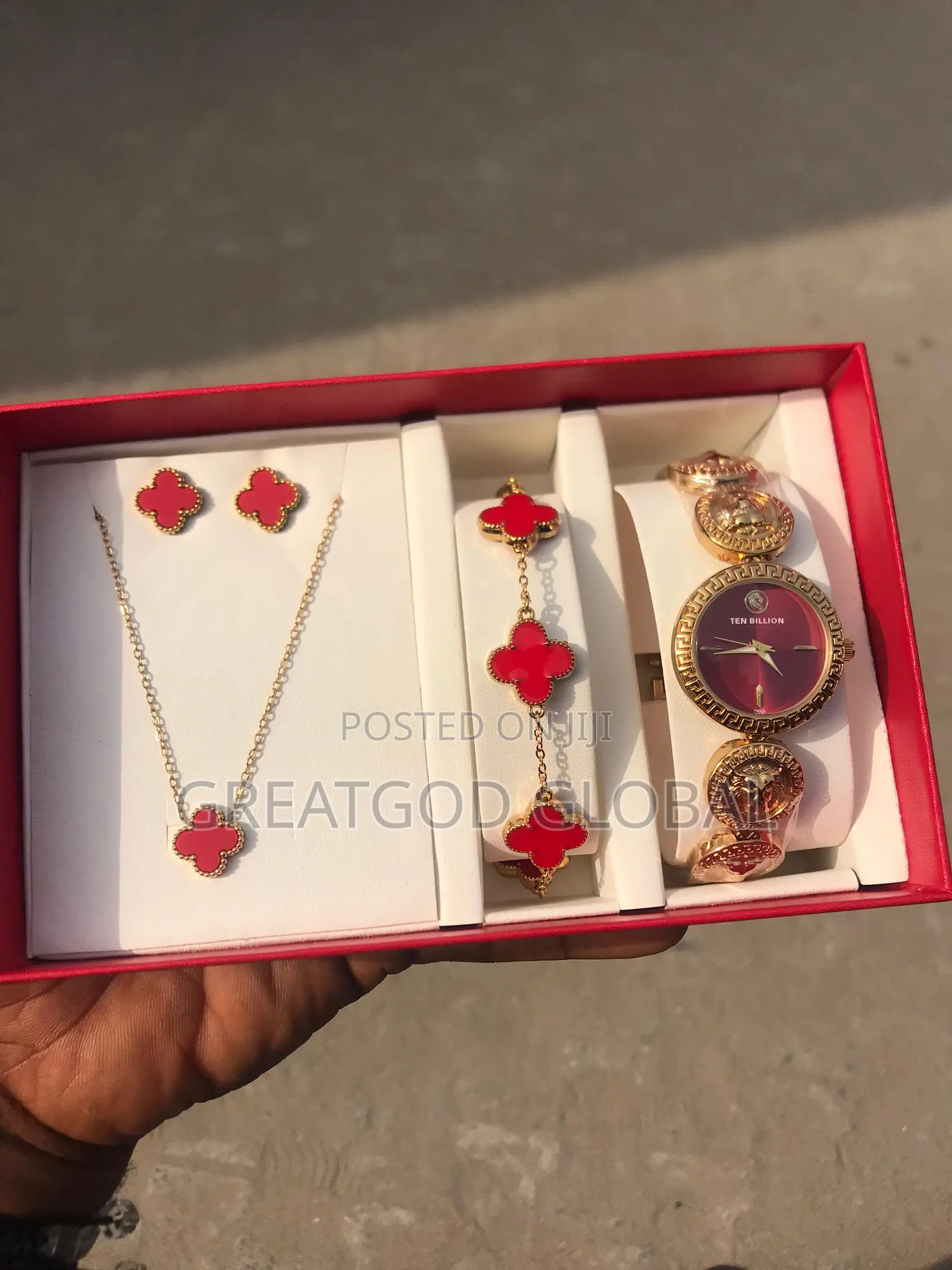 Ten Billion Red Face Combo Ladies Wristwatch